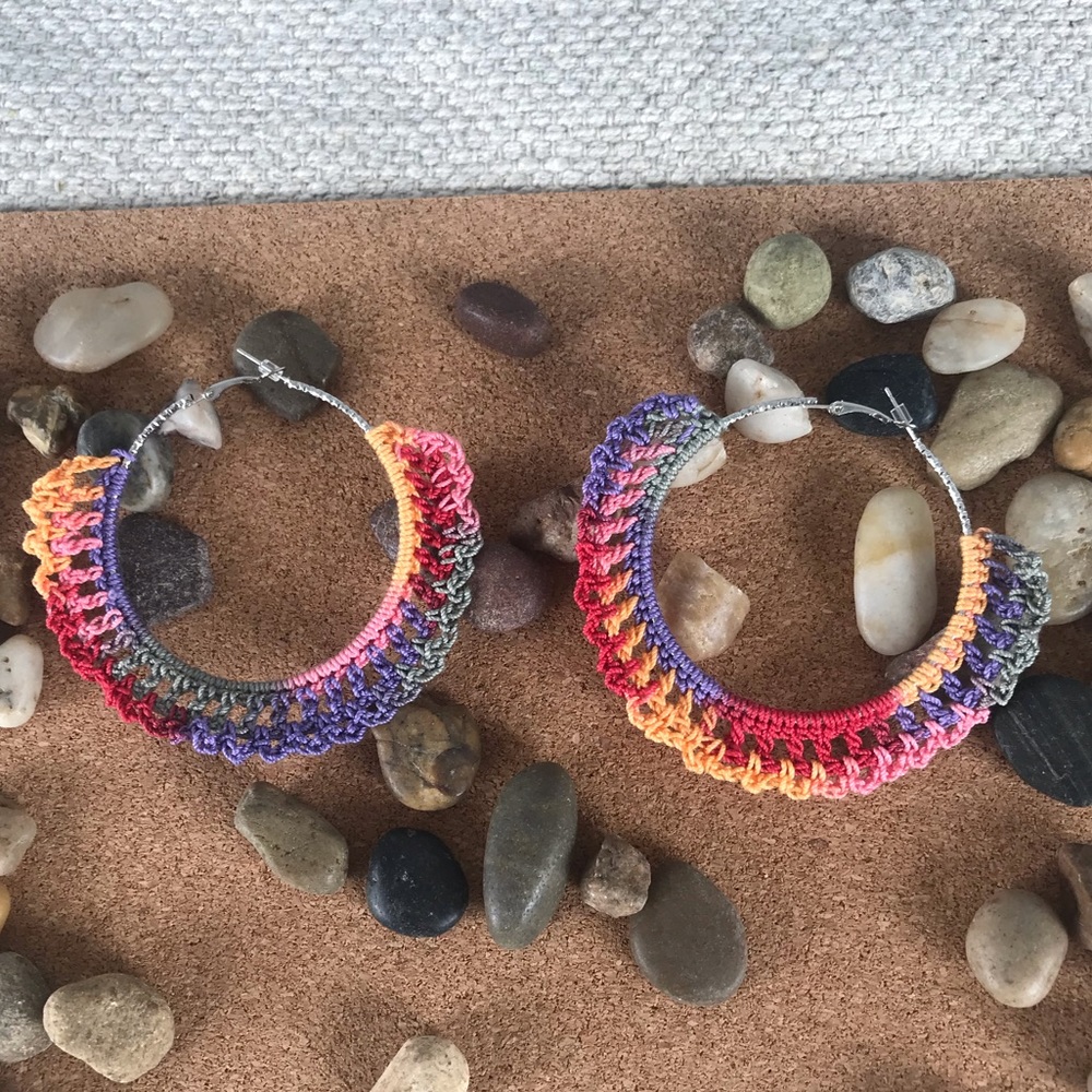 NW Crochet Hoops Earrings